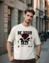 Urban Aesthetic "Be Your Self" Oversized Graphic Tee