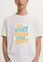 Premium Oversized Graphic T-Shirt - "Do What Makes You Happy" | Men’s & Unisex Streetwear Back Print Tee