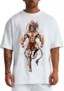 Lord Hanuman Graphic T-Shirt - Fierce Bajrangbali Warrior Pump Cover
