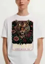 Aesthetic Tiger Floral Streetwear T-Shirt