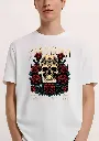 Unisex Premium Graphic Tee - Vintage Skull & Floral Art Print