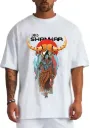 Lord Shankar Cyber-Punk Style Graphic Print Loose Fit T-Shirt