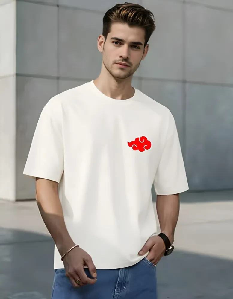 [Obito5-S] Akatsuki Legacy Series: Obito Mask Transition Oversized T-Shirt (S, White)